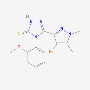 5-(4-bromo-1,5-dimethyl-1H-pyrazol-3-yl)-4-(2-methoxyphenyl)-4H-1,2,4-triazole-3-thiol