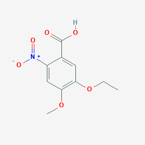molecular formula C10H11NO6 B2799252 5-Ethoxy-4-methoxy-2-nitrobenzoic acid CAS No. 61948-83-2