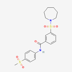 3-(azepan-1-ylsulfonyl)-N-(4-(methylsulfonyl)phenyl)benzamide