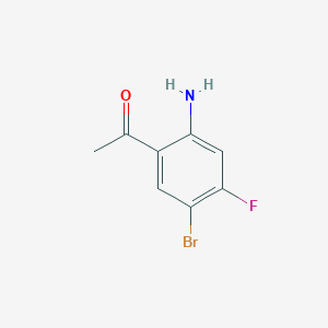 molecular formula C8H7BrFNO B2799268 1-(2-氨基-5-溴-4-氟苯基)乙酮 CAS No. 1934470-94-6