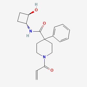 molecular formula C19H24N2O3 B2799271 N-[(1R,2R)-2-Hydroxycyclobutyl]-4-phenyl-1-prop-2-enoylpiperidine-4-carboxamide CAS No. 2200353-54-2