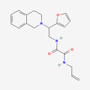 molecular formula C20H23N3O3 B2799273 N1-烯丙基-N2-(2-(3,4-二氢异喹啉-2(1H)-基)-2-(呋喃-2-基)乙基)草酰胺 CAS No. 903258-80-0