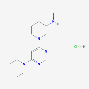 molecular formula C14H26ClN5 B2799277 N,N-Diethyl-6-(3-(methylamino)piperidin-1-yl)pyrimidin-4-amine hydrochloride CAS No. 1353947-01-9