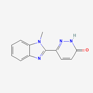 molecular formula C12H10N4O B2799278 3-(1-methylbenzimidazol-2-yl)-1H-pyridazin-6-one CAS No. 1497045-54-1