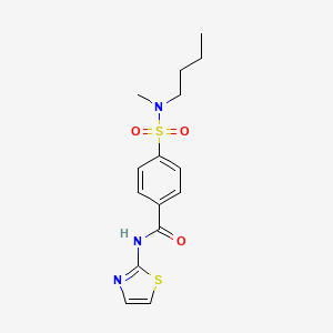 molecular formula C15H19N3O3S2 B2799293 4-(N-butyl-N-methylsulfamoyl)-N-(thiazol-2-yl)benzamide CAS No. 683761-25-3