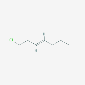 molecular formula C7H13Cl B2799295 1-Chlorohept-3-ene CAS No. 74962-54-2