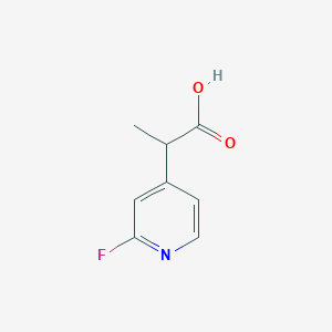 molecular formula C8H8FNO2 B2799313 2-(2-Fluoropyridin-4-yl)propanoic acid CAS No. 2248336-42-5
