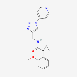 molecular formula C19H19N5O2 B2799316 1-(2-methoxyphenyl)-N-((1-(pyridin-4-yl)-1H-1,2,3-triazol-4-yl)methyl)cyclopropanecarboxamide CAS No. 2034312-29-1