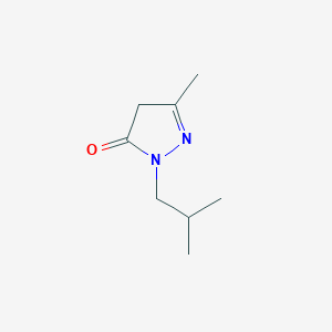 molecular formula C8H14N2O B2799340 2-isobutyl-5-methyl-2,4-dihydro-3H-pyrazol-3-one CAS No. 401465-31-4