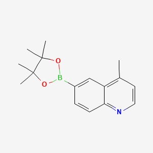 molecular formula C16H20BNO2 B2799353 4-Methyl-6-(4,4,5,5-tetramethyl-1,3,2-dioxaborolan-2-yl)quinoline CAS No. 2235386-27-1