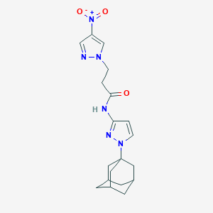 N-[1-(1-adamantyl)-1H-pyrazol-3-yl]-3-{4-nitro-1H-pyrazol-1-yl}propanamide