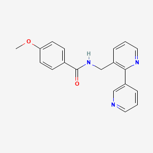 molecular formula C19H17N3O2 B2799362 N-([2,3'-bipyridin]-3-ylmethyl)-4-methoxybenzamide CAS No. 2034268-28-3