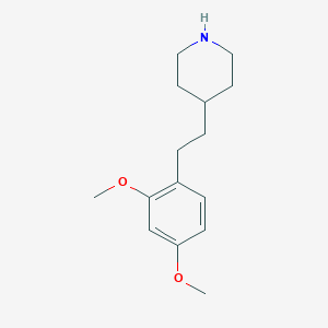 molecular formula C15H23NO2 B2799368 4-[2-(2,4-二甲氧基苯基)乙基]哌啶 CAS No. 893755-77-6