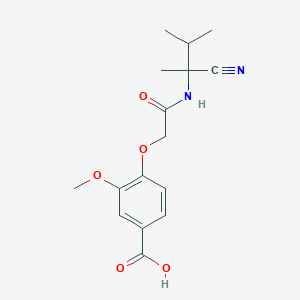 molecular formula C16H20N2O5 B2799370 4-{[(1-Cyano-1,2-dimethylpropyl)carbamoyl]methoxy}-3-methoxybenzoic acid CAS No. 1050097-02-3