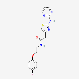 N-(2-(4-fluorophenoxy)ethyl)-2-(2-(pyrimidin-2-ylamino)thiazol-4-yl)acetamide