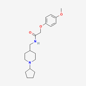 B2799392 N-((1-cyclopentylpiperidin-4-yl)methyl)-2-(4-methoxyphenoxy)acetamide CAS No. 953932-73-5