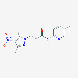 3-(3,5-dimethyl-4-nitro-1H-pyrazol-1-yl)-N-(5-methylpyridin-2-yl)propanamide