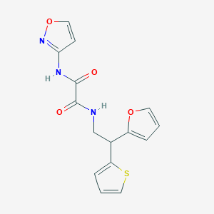 N'-[2-(furan-2-yl)-2-(thiophen-2-yl)ethyl]-N-(1,2-oxazol-3-yl)ethanediamide