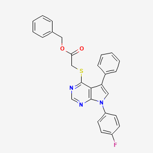 Benzyl 2-[7-(4-fluorophenyl)-5-phenylpyrrolo[2,3-d]pyrimidin-4-yl]sulfanylacetate