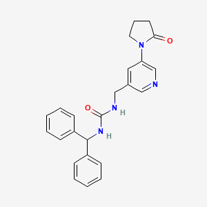 1-(Diphenylmethyl)-3-{[5-(2-oxopyrrolidin-1-yl)pyridin-3-yl]methyl}urea