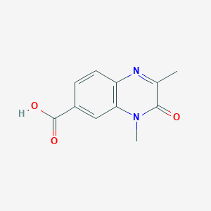 molecular formula C11H10N2O3 B2799416 2,4-二甲基-3-氧代喹喔啉-6-羧酸 CAS No. 2408974-43-4