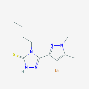 molecular formula C11H16BrN5S B279942 5-(4-bromo-1,5-dimethyl-1H-pyrazol-3-yl)-4-butyl-4H-1,2,4-triazole-3-thiol 