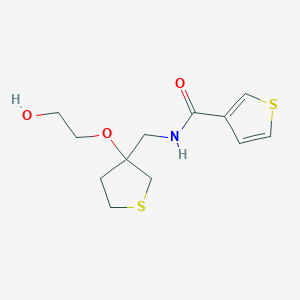 N-((3-(2-hydroxyethoxy)tetrahydrothiophen-3-yl)methyl)thiophene-3-carboxamide