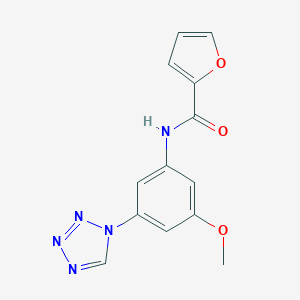 molecular formula C13H11N5O3 B279943 N-[3-methoxy-5-(1H-tetraazol-1-yl)phenyl]-2-furamide 