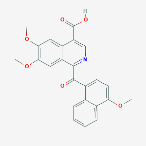 6,7-dimethoxy-1-(4-methoxynaphthalene-1-carbonyl)isoquinoline-4-carboxylic Acid