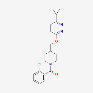 (2-Chlorophenyl)-[4-[(6-cyclopropylpyridazin-3-yl)oxymethyl]piperidin-1-yl]methanone