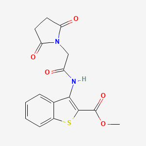 Methyl 3-(2-(2,5-dioxopyrrolidin-1-yl)acetamido)benzo[b]thiophene-2-carboxylate