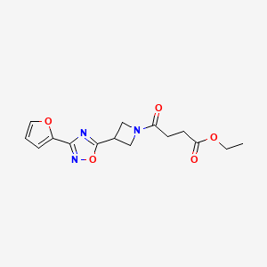 Ethyl 4-(3-(3-(furan-2-yl)-1,2,4-oxadiazol-5-yl)azetidin-1-yl)-4-oxobutanoate