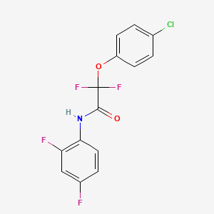 molecular formula C14H8ClF4NO2 B2799450 2-(4-氯苯氧基)-N-(2,4-二氟苯基)-2,2-二氟乙酰胺 CAS No. 251096-86-3