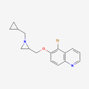 5-Bromo-6-[[1-(cyclopropylmethyl)aziridin-2-yl]methoxy]quinoline