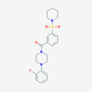 4-(2-Fluorophenyl)piperazinyl 3-(piperidylsulfonyl)phenyl ketone