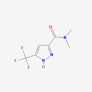 molecular formula C7H8F3N3O B279946 N,N-dimethyl-3-(trifluoromethyl)-1H-pyrazole-5-carboxamide 