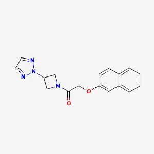 molecular formula C17H16N4O2 B2799460 1-(3-(2H-1,2,3-三唑-2-基)哌啶-1-基)-2-(萘-2-氧基)乙酮 CAS No. 2194903-31-4