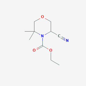 Ethyl 5-cyano-3,3-dimethylmorpholine-4-carboxylate