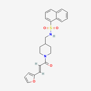 molecular formula C23H24N2O4S B2799467 (E)-N-((1-(3-(furan-2-yl)acryloyl)piperidin-4-yl)methyl)naphthalene-1-sulfonamide CAS No. 1235685-05-8