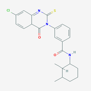 3-(7-chloro-4-oxo-2-sulfanylidene-1,2,3,4-tetrahydroquinazolin-3-yl)-N-(2,3-dimethylcyclohexyl)benzamide