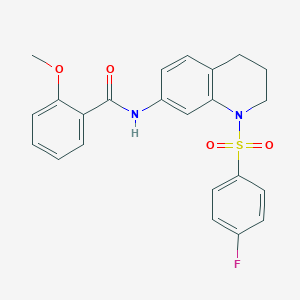 N-(1-((4-fluorophenyl)sulfonyl)-1,2,3,4-tetrahydroquinolin-7-yl)-2-methoxybenzamide
