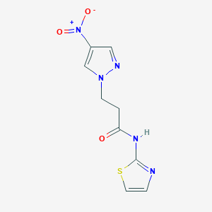 3-{4-nitro-1H-pyrazol-1-yl}-N-(1,3-thiazol-2-yl)propanamide