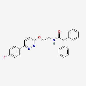N-(2-((6-(4-fluorophenyl)pyridazin-3-yl)oxy)ethyl)-2,2-diphenylacetamide