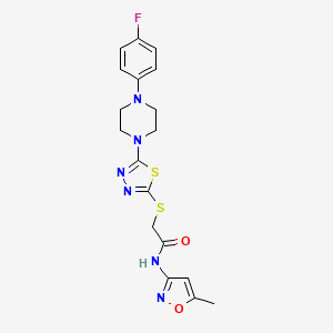 2-((5-(4-(4-fluorophenyl)piperazin-1-yl)-1,3,4-thiadiazol-2-yl)thio)-N-(5-methylisoxazol-3-yl)acetamide