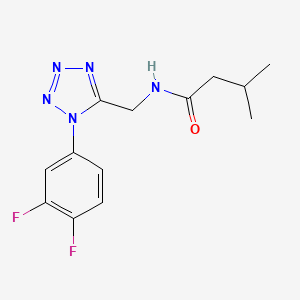 N-((1-(3,4-difluorophenyl)-1H-tetrazol-5-yl)methyl)-3-methylbutanamide