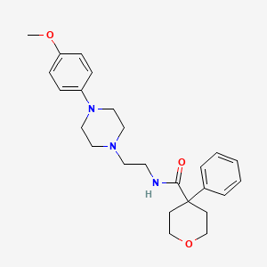 N-(2-(4-(4-methoxyphenyl)piperazin-1-yl)ethyl)-4-phenyltetrahydro-2H-pyran-4-carboxamide