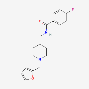 4-fluoro-N-((1-(furan-2-ylmethyl)piperidin-4-yl)methyl)benzamide