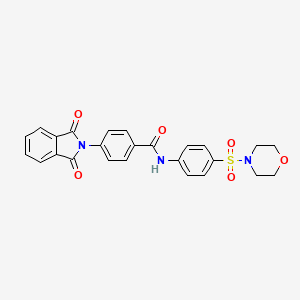 molecular formula C25H21N3O6S B2799497 4-(1,3-dioxoisoindolin-2-yl)-N-(4-(morpholinosulfonyl)phenyl)benzamide CAS No. 865616-75-7