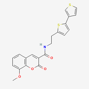N-(2-([2,3'-bithiophen]-5-yl)ethyl)-8-methoxy-2-oxo-2H-chromene-3-carboxamide