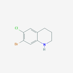 molecular formula C9H9BrClN B2799502 7-Bromo-6-chloro-1,2,3,4-tetrahydroquinoline CAS No. 1369135-43-2